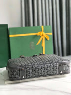 AMBASSADE DOCUMENT CASE 35 IN GRAY GOYARDINE CANVAS