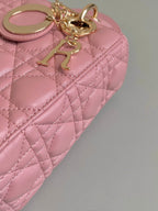 SMALL LADY 20 POWDER PINK LAMBSKIN
