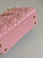SMALL LADY 20 POWDER PINK LAMBSKIN