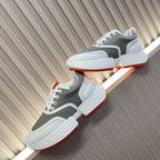 HM Giga 50 Sneaker Grey Canvas White Goatskin Orange