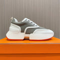 HM Giga 50 Sneaker Grey Canvas White Goatskin Orange