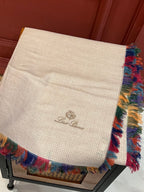 LP Scarf 190 CM In Light Beige Colorful Waffle Fabric Woven 975483