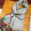 LP Scarf 190 CM In Light Grey Colorful Waffle Fabric Woven 975485