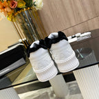 CC Sneaker White Black Cowhide With Fleece Lining 944562