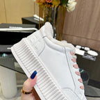 CC Sneaker White Pink Cowhide With Fleece Lining 944564