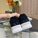 CC Sneaker Black Suede With Fleece Lining 944565
