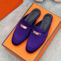 OZ Mule Violet Silk Thick Cloth/Sheepskin