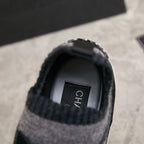 Chanel 2025 Sneaker Black Dark Grey Suede Knit 548316