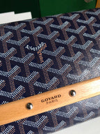 MONTE-CARLO PM CLUTCH 25 IN NAVY BLUE GOYARDINE CANVAS