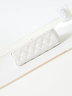 cc 24a nano 19cm kelly shopper bag white lambskin