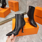 LV Sparkle Ankle Boot 95mm Black Lambskin