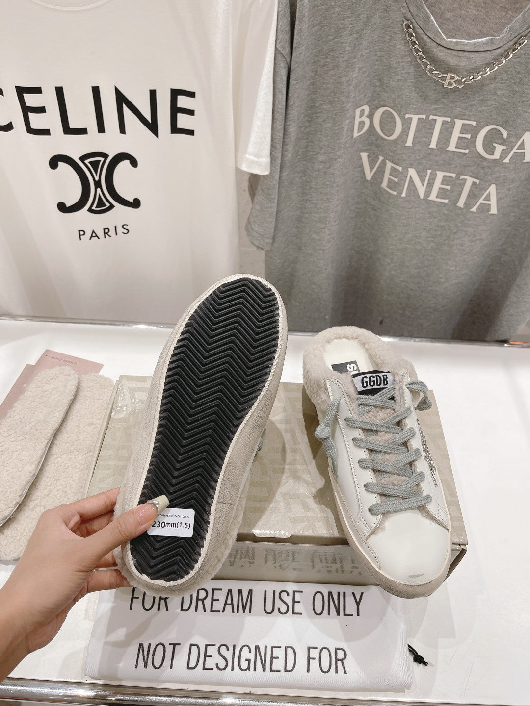 Golden Goose Super-Star Slip-On Sneakers White Gray Suede Leather 485387