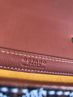 233 BAG 25 IN TAN CALFSKIN AND BLACK GOYARDINE CANVAS