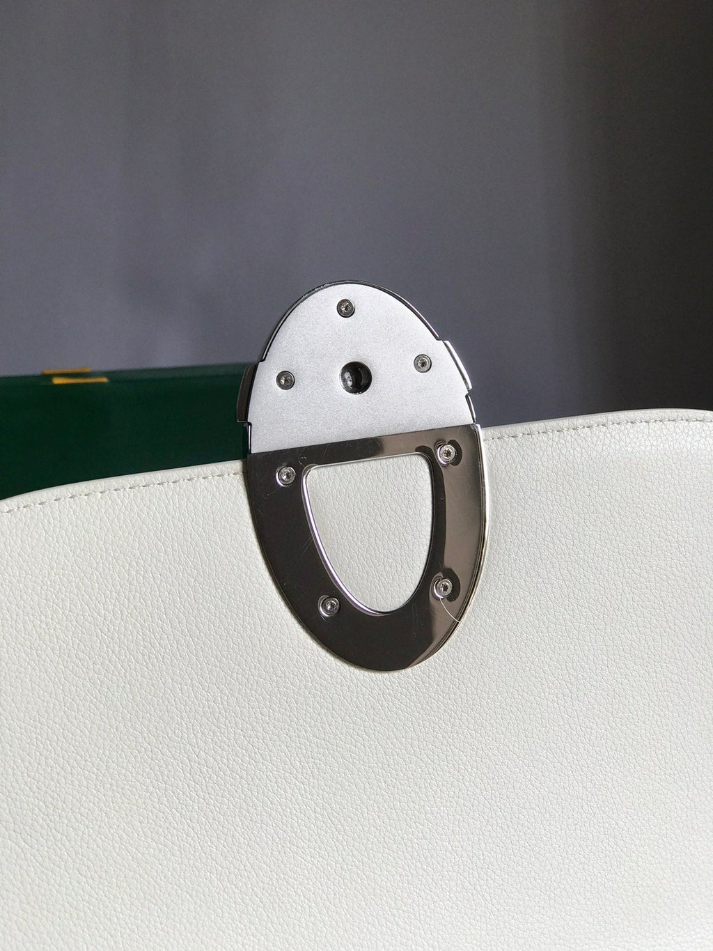 233 BAG 25 IN WHITE CALFSKIN AND GOYARDINE CANVAS