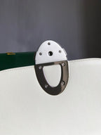233 BAG 25 IN WHITE CALFSKIN AND GOYARDINE CANVAS