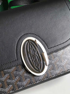 233 BAG 25 IN BLACK CALFSKIN AND GOYARDINE CANVAS