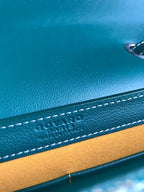 233 BAG 25 IN GREEN CALFSKIN AND GOYARDINE CANVAS