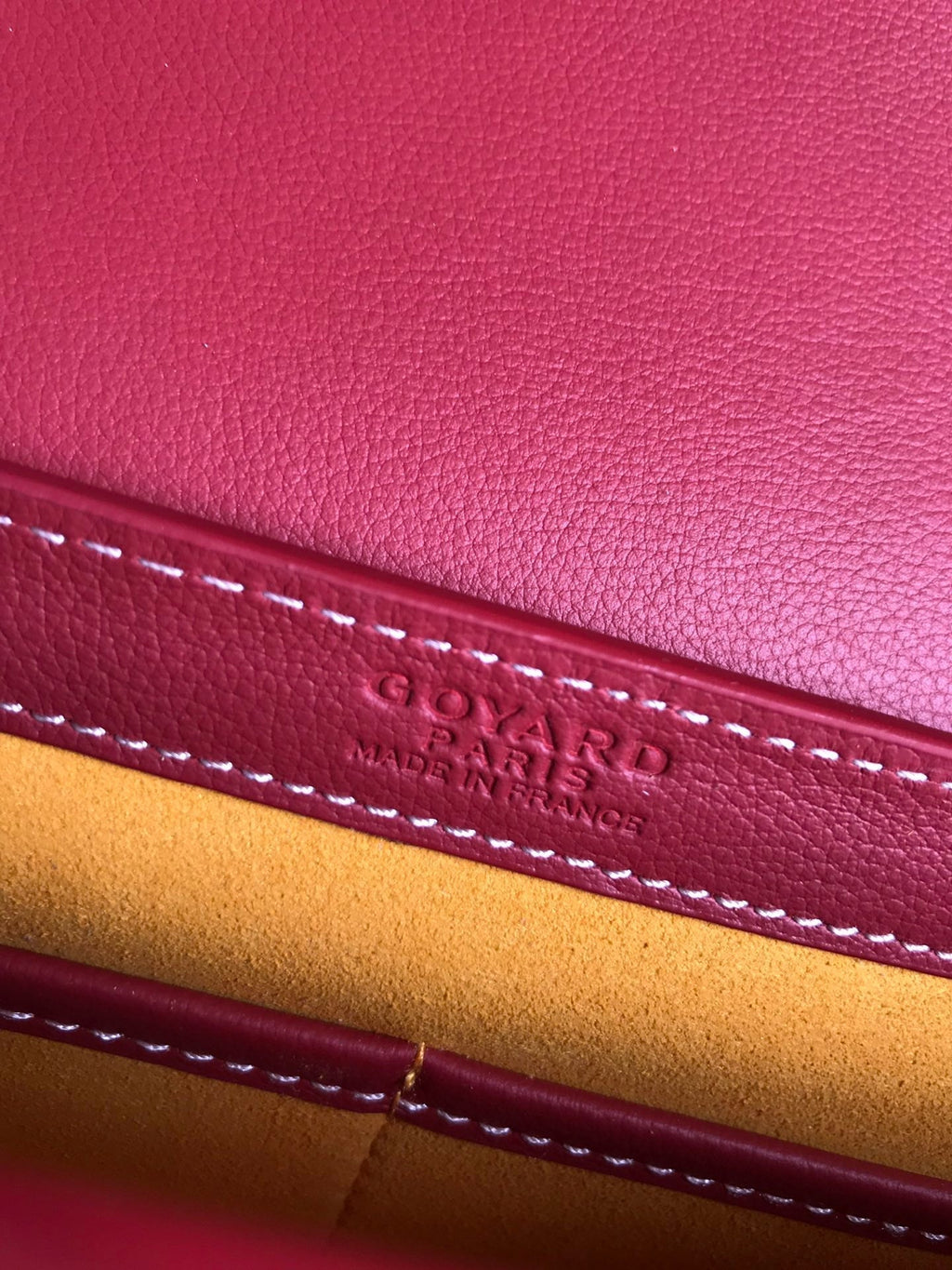 233 BAG 25 IN CLASSIC RED CALFSKIN AND GOYARDINE CANVAS