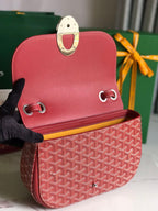 233 BAG 25 IN CLASSIC RED CALFSKIN AND GOYARDINE CANVAS