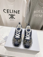 CD Vibe Sneaker Charcoal Blue Black Polyester Mesh Fabric And Oblique Jacquard Fabric
