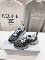 CD Vibe Sneaker Charcoal Blue Black Polyester Mesh Fabric And Oblique Jacquard Fabric