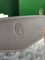 ROUETTE STRUCTURÉ MINI BAG 21 IN GREY BLACK GOYARDINE CANVAS AND CALFSKIN