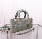 SMALL LADY D-JOY 22 ROCK GRAY LAMBSKIN