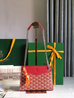 ROUETTE STRUCTURÉ MINI BAG 21 IN CLASSIC RED GOYARDINE CANVAS AND CALFSKIN