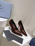 PRA BASIC HIGH-HEELED CHOCOLATE SATIN