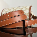 MONOGRAM SADDLE BAG 18 FABRIC WHITE
