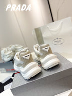 PRA SYSTEME BRUSHED SNEAKERS WHITE CALFSKIN