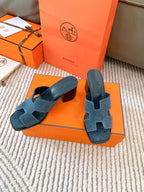 HM Helia 60 Sandal Dark Blue Suede  963256