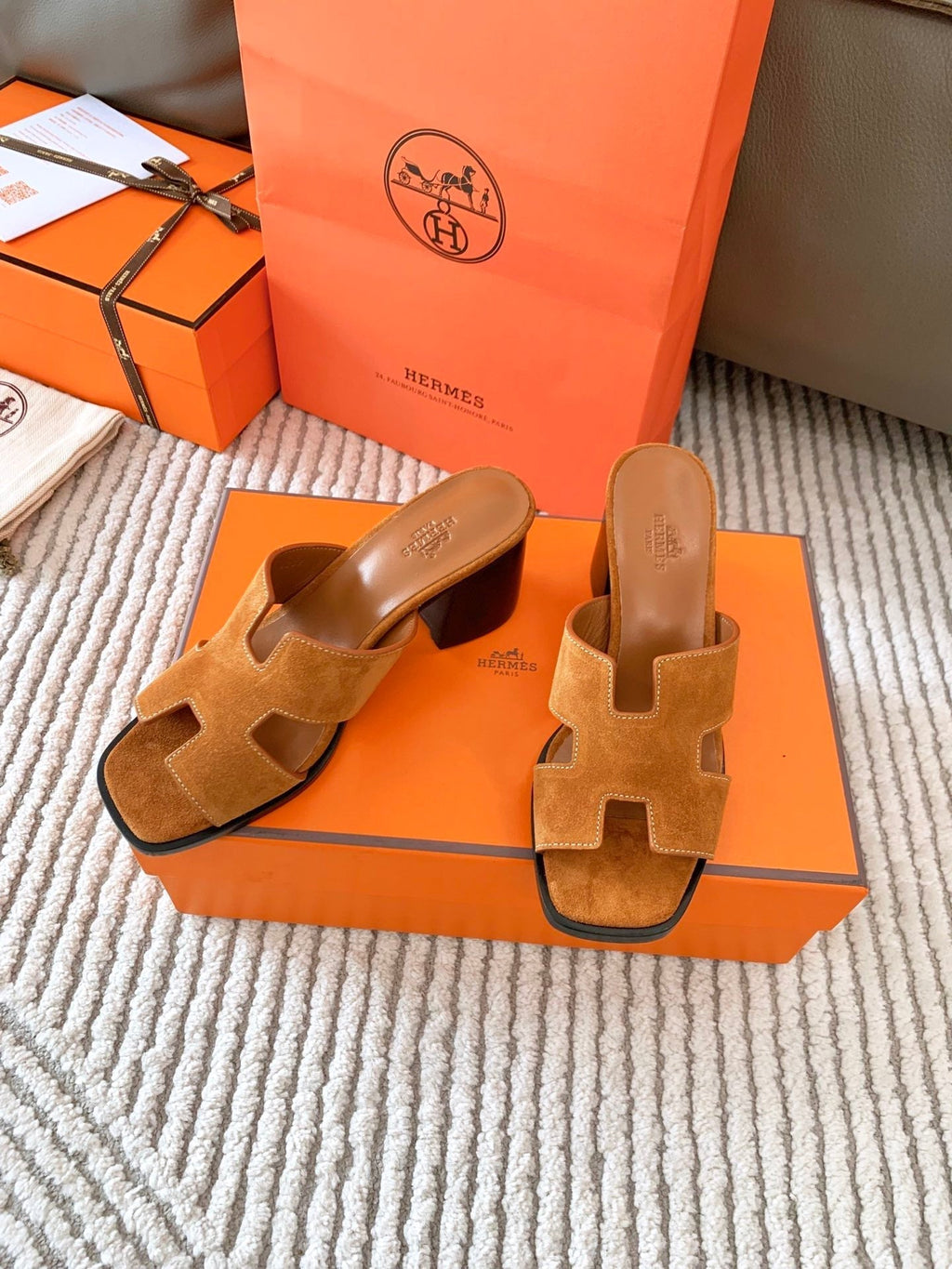 HM Helia 60 Sandal Brown Suede 963258