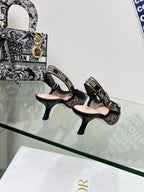 J'Adior Slingback Pump 65mm In Black Lace Fabric 100836