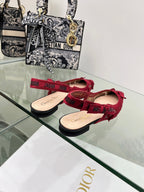 J'Adior Slingback Pump In Red Floral Embroidered Lace Fabric 100844