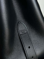 TRIOMPHE 37 BLACK SOFT CALFSKIN HANDBAG