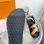 Genius Sandal Slingback Black/Brown Calfskin Leather