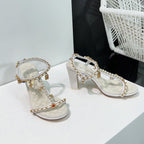high heel sandal 85 white quilted calfskin mop