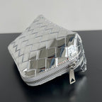 INTRECCIATO 16 BAG IN SILVER LAMBSKIN