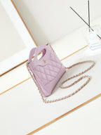 cc 24s31 nano shopping bag 17.5cm pink lambskin gold hardware