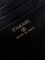24a vanity 17cm black lambskin gold hardware