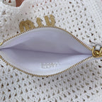 miu hobo bag 31cm white woven fabric
