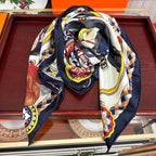 Carré Harnais De Cœur Scarf 90 CM In Colorful Silk  236222