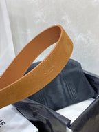 CL LARGE 30 MM TRIOMPHE BELT IN BRONZE BROWN SILVER HARDWARE