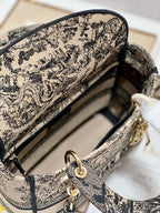 CD Apricot Tiger 24 Lady Dior Bag Canvas 336718
