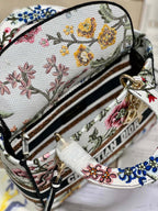 CD Floral White Lady Dior Bag Canvas 336682