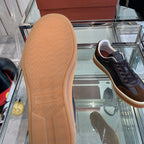 LP TENNIS WALK SNEAKERS ANCHOR AND BROWN CALFSKIN