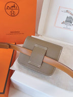 hm kelly belt 18mm with constance slim grey epsom gold hardware