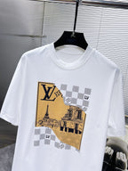 LV T-SHIRT IN WHITE COTTON EIFFEL TOWER PRINT 238804