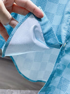 LV BLUE DAMIER LONG-SLEEVED SHIRT 238816